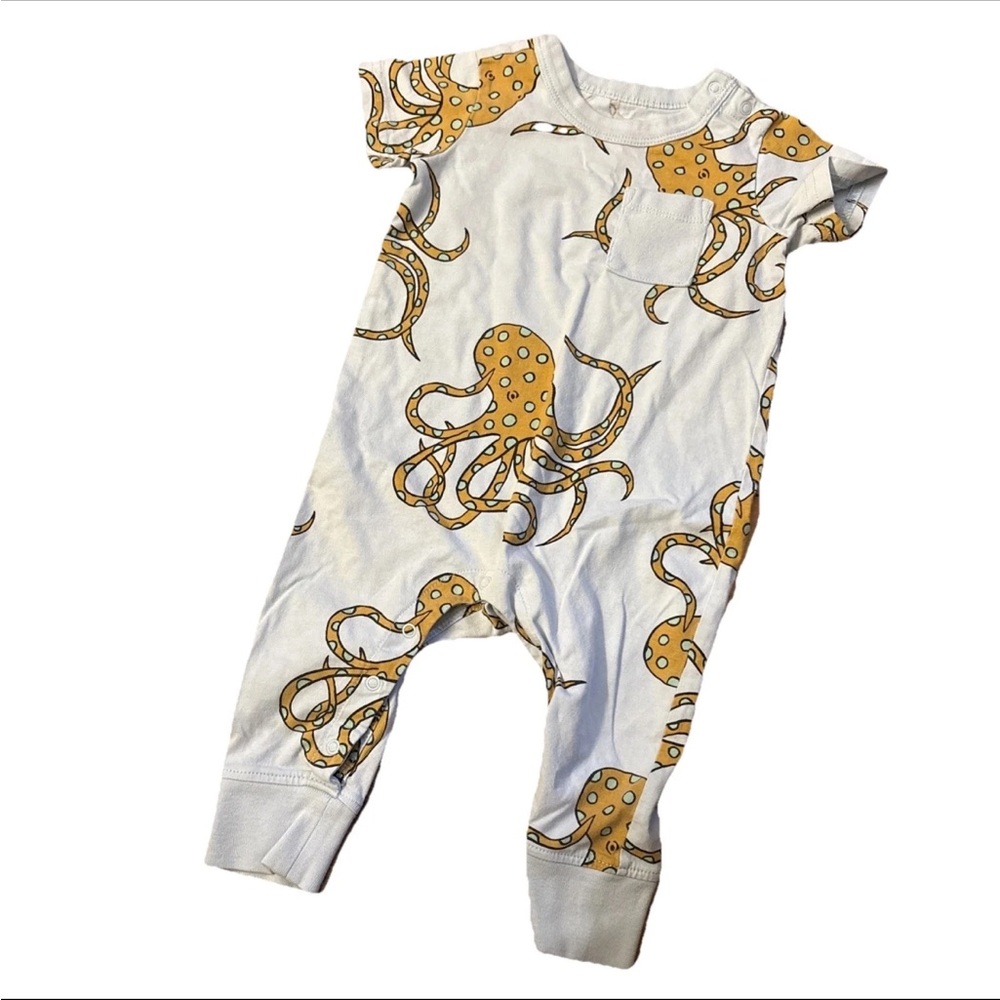 Tea Collection Yellow Octopus Bodysuit